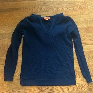 Christopher Fischer Women’s Cashmere Navy Hooded Sweater Size Medium
